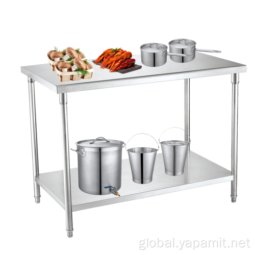 Steel Working Table Stainless Steel Two Layer WorkingTable Manufactory